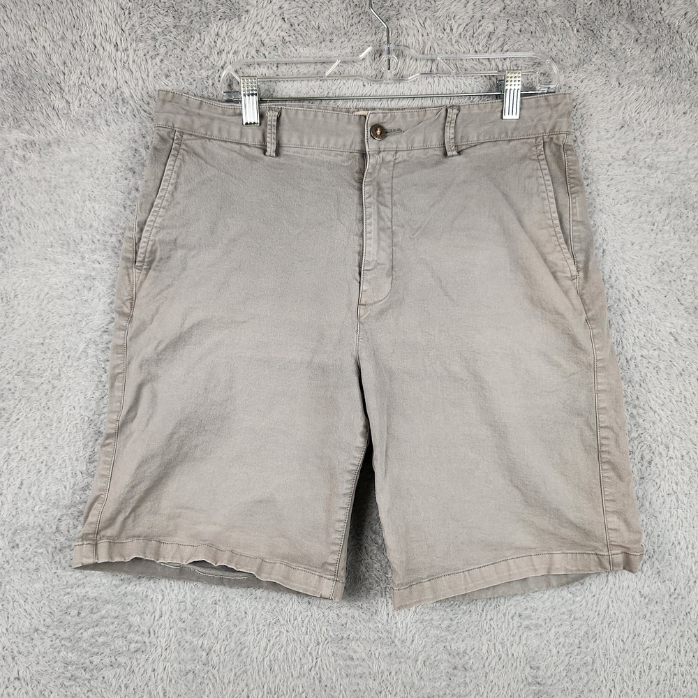 Flint And Tinder Shorts Mens 34 Beige Canvas Chino Casual Summer Preppy Pockets